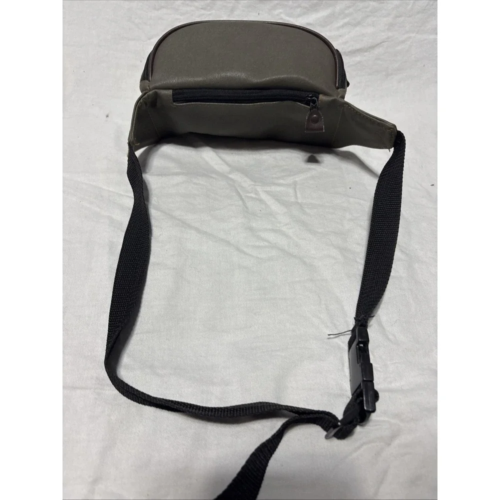 Eastport Fanny Pack Belt Bag Dark Green Adjust Strap Hiking Retro Vtg Leather